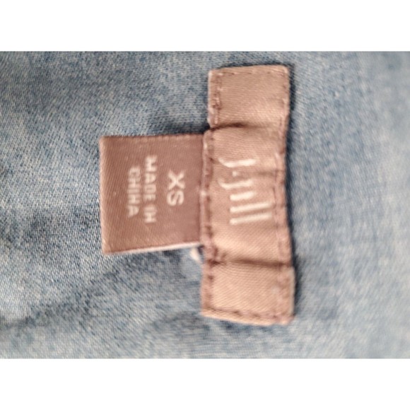 J Jill Womens Denim Button Down Collard Tapered Top Size XS - Picture 12 of 12